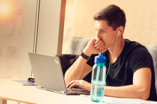 Student studying