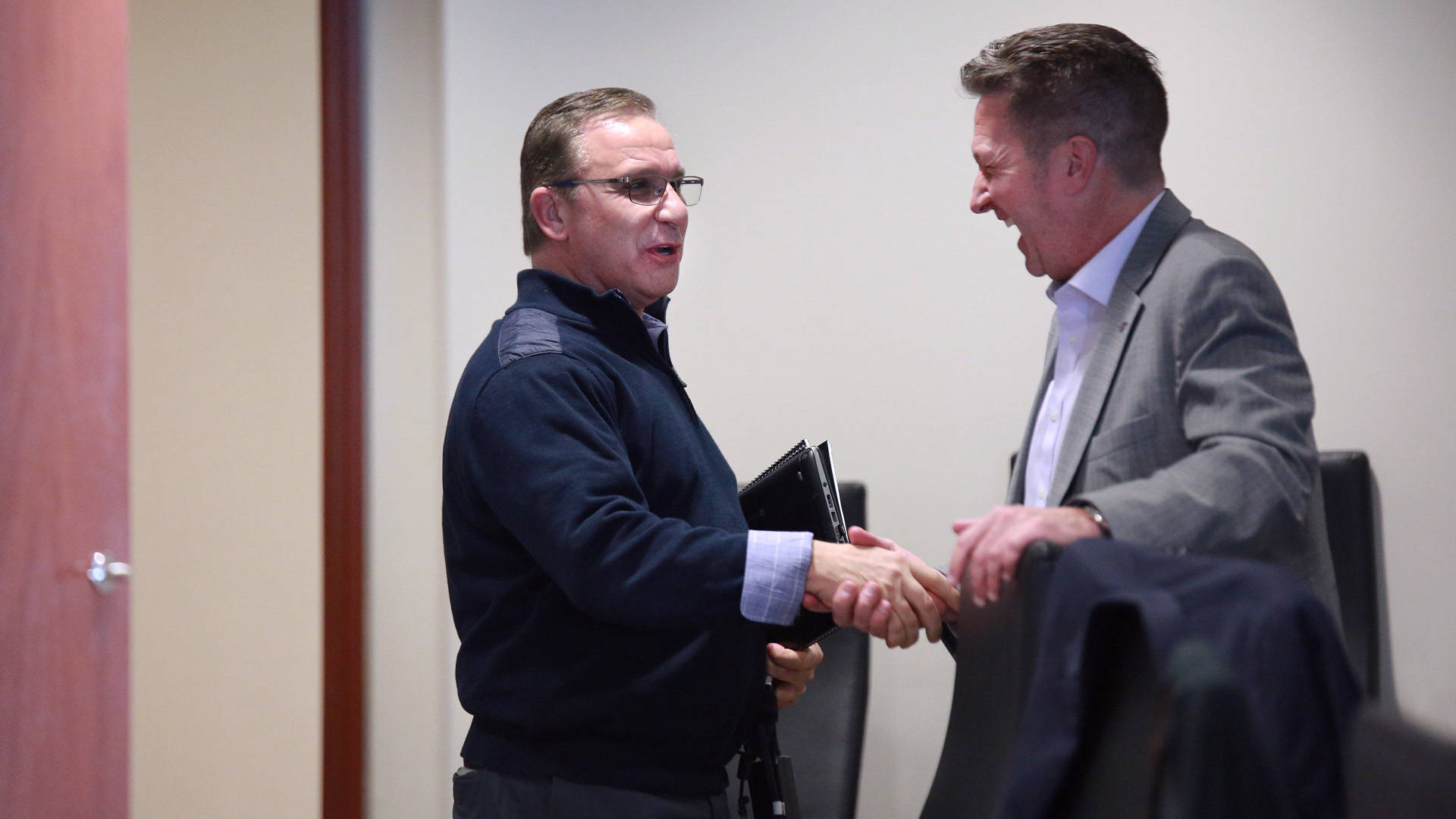 Students meet in Wells Fargo Board Room