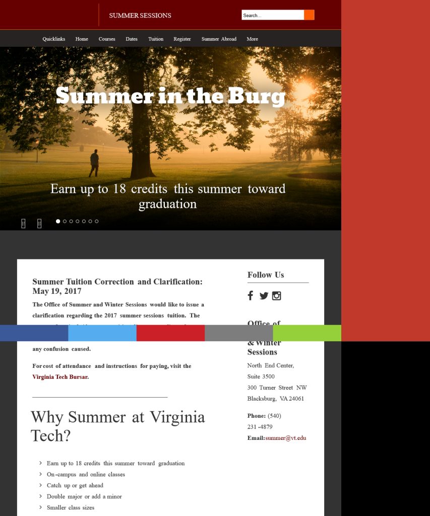 Virginia Tech Summer Sessions